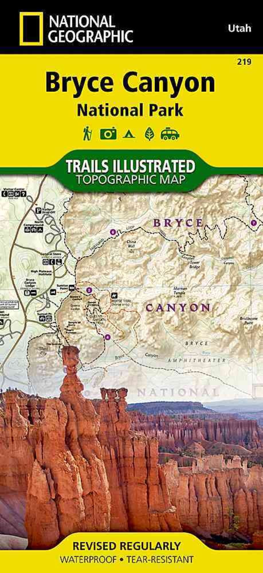 Bryce Canyon National Park Topographic online Map Print