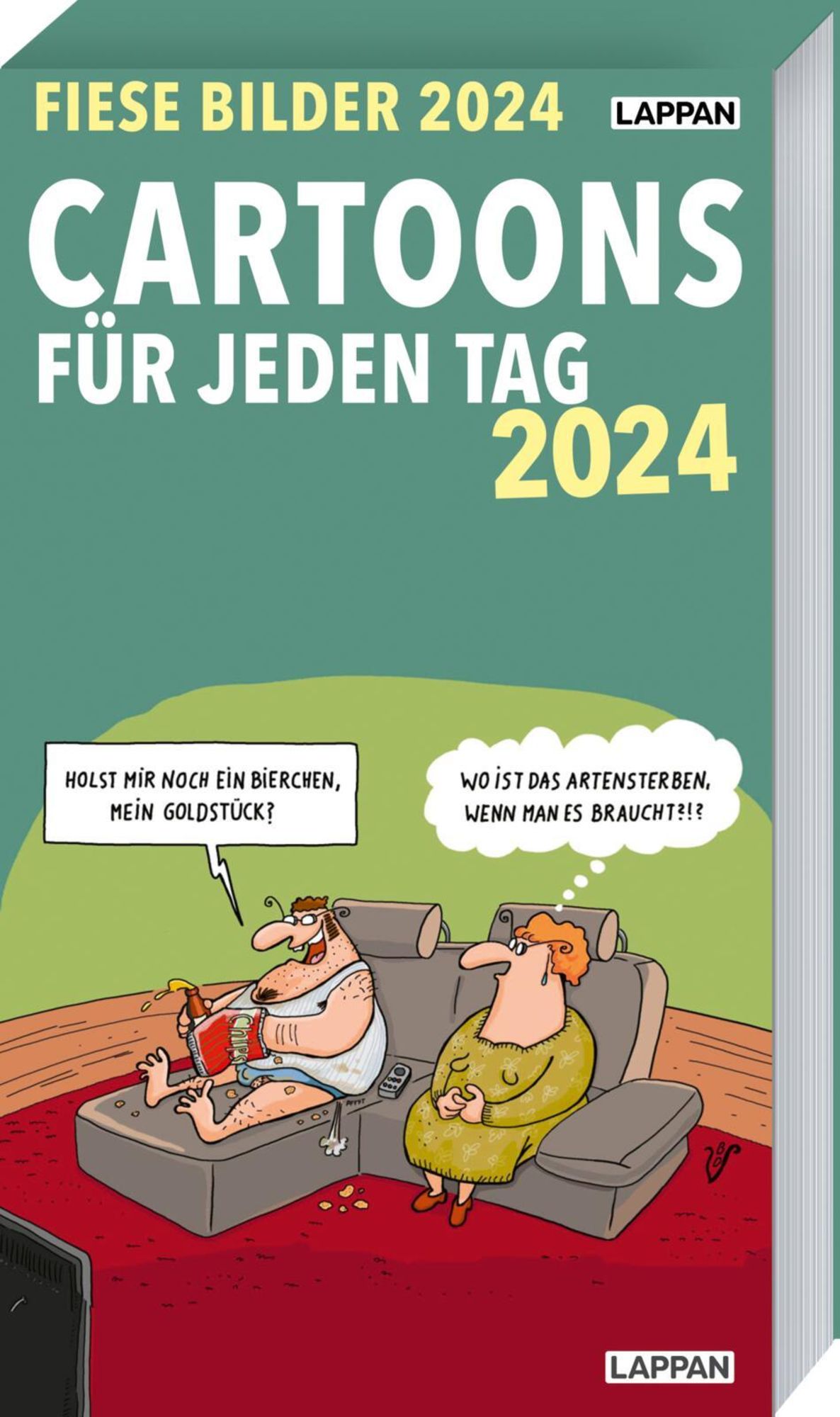 Fiese Bilder Cartoons für jeden Tag 2024 Tageskalender . Kalender