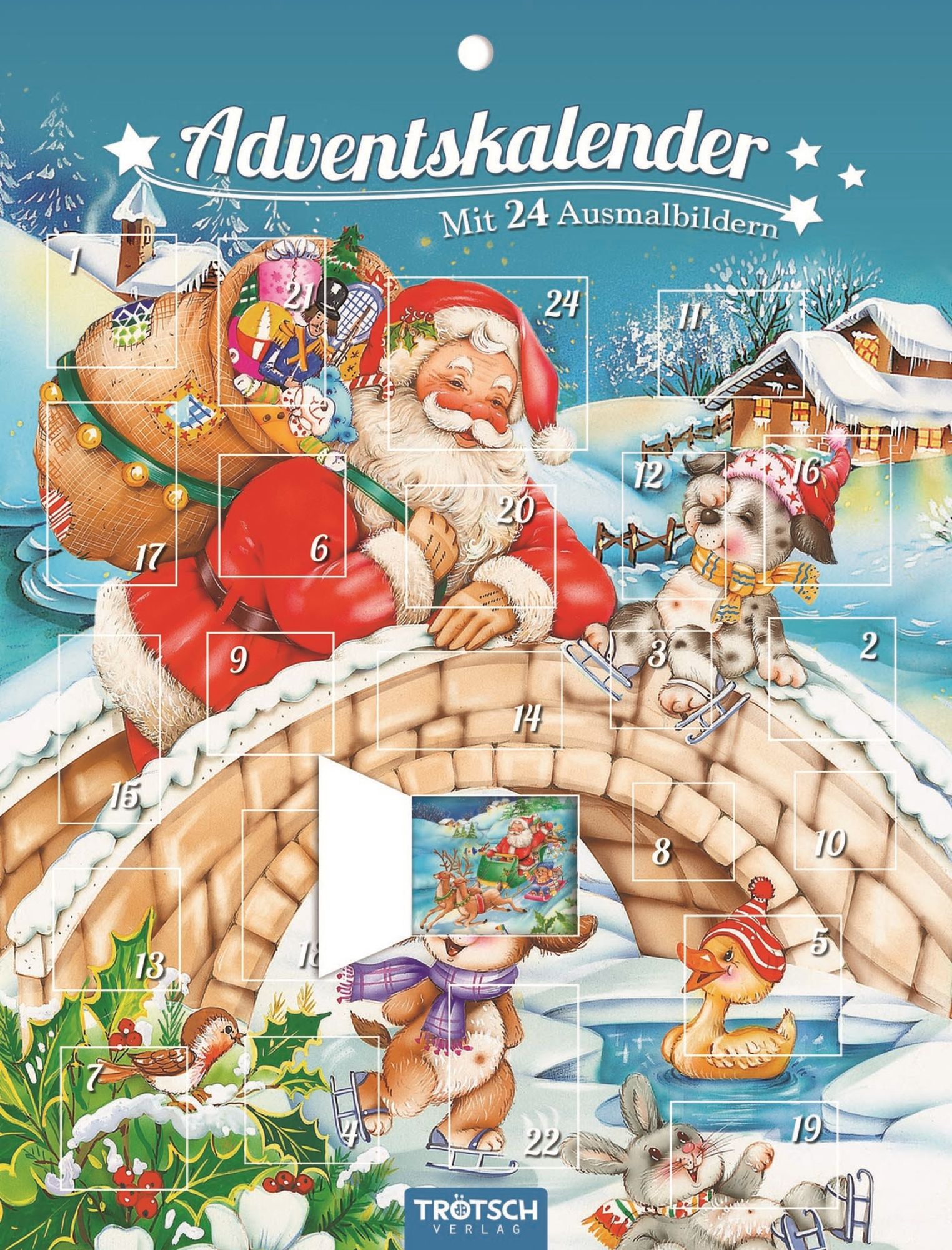 Trötsch Adventskalender Mit 24 Ausmalbildern Diy 7285