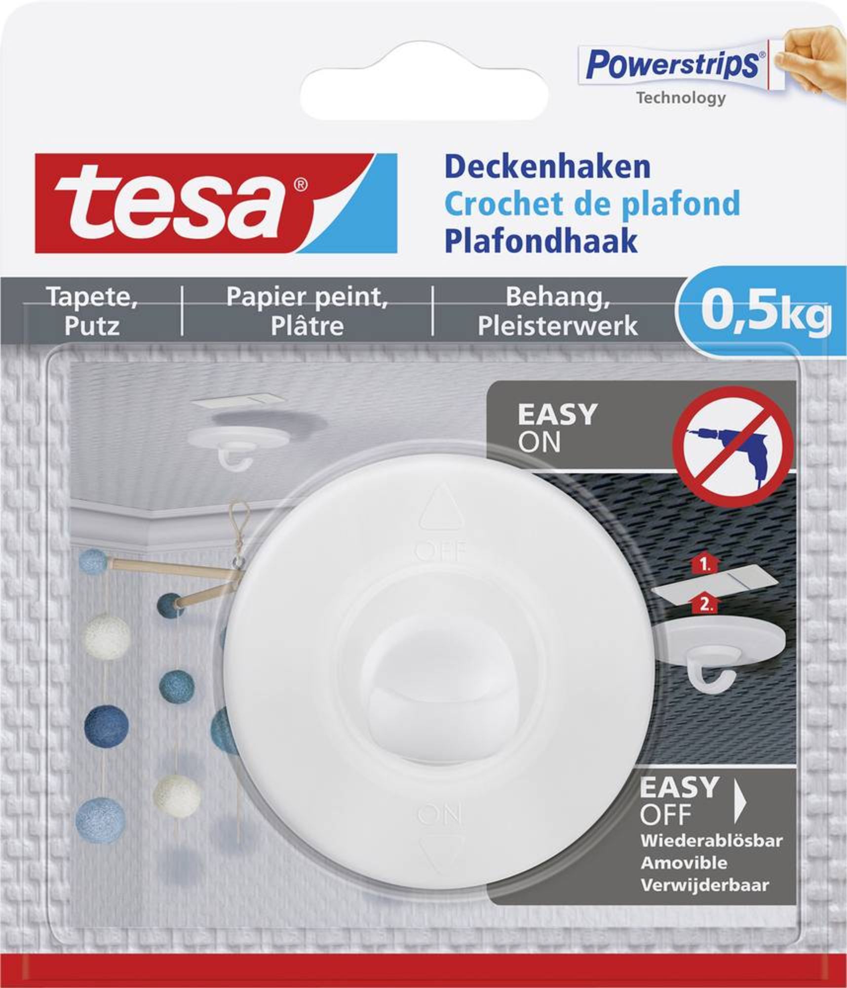 Tesa 77781 Deckenhaken Weiß Inhalt: 1St. online bestellen