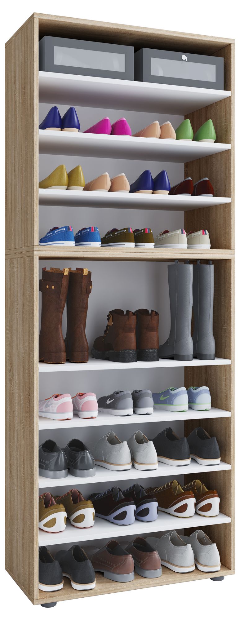 XXL Holz Großer Schuhschrank Schuhregal Lona 9 kaufen