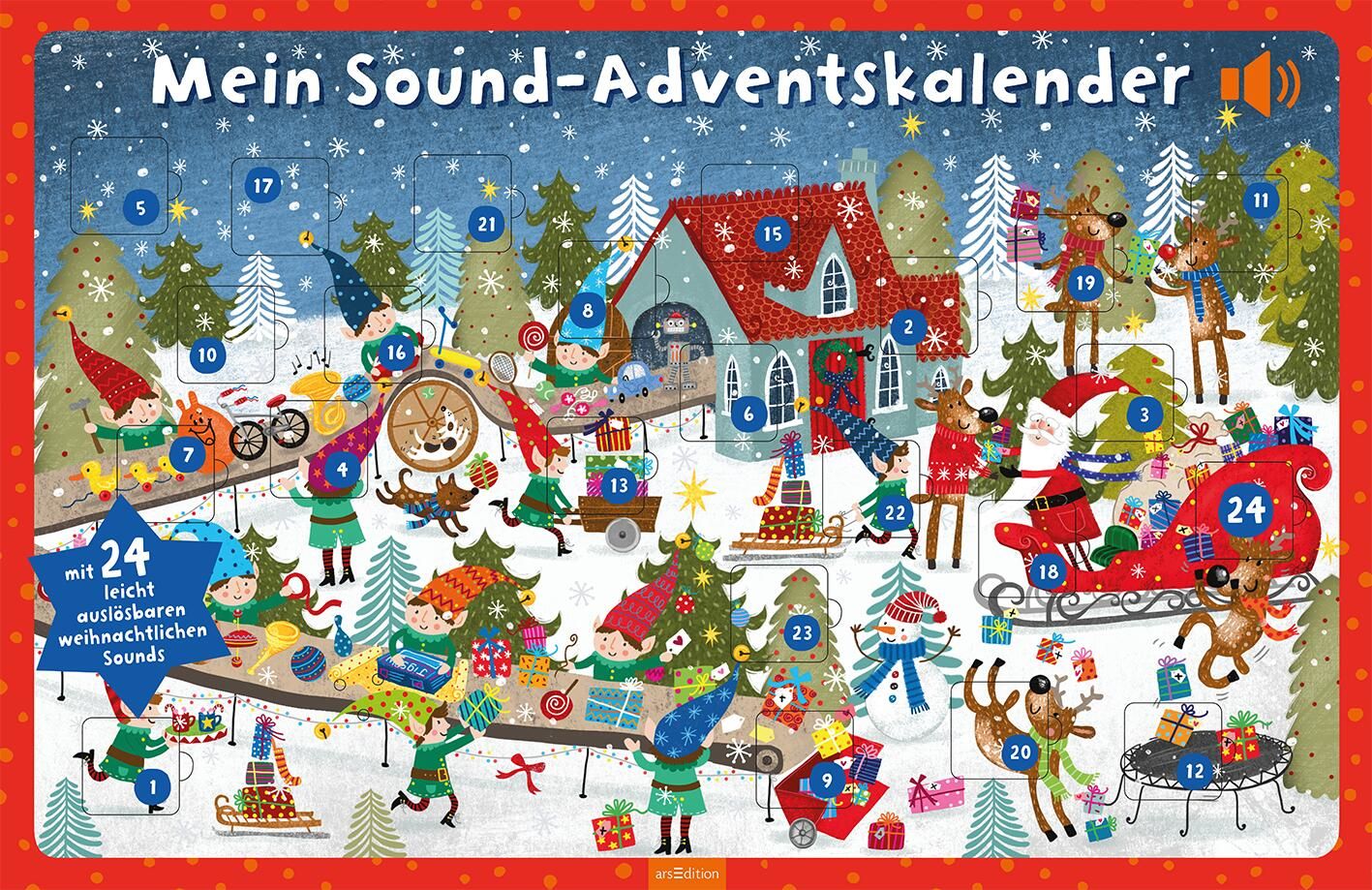 Calendrier De L'Avent Musical Vintage - Gramophone Avec 24 Chansons De Noël - Design Rétro - Fonctionne Avec Des Disques - Idée Cadeau Décoration De Noël