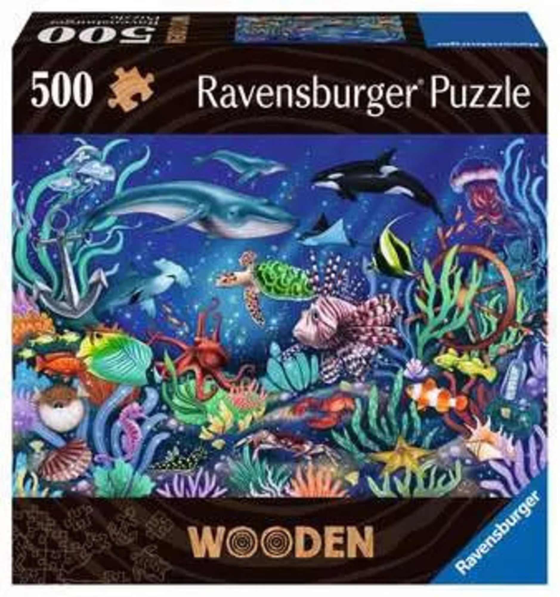 Ravensburger 17515 - Wooden, 500 Teile\' Unten Meer, Holz-Puzzle im inkl. 40 Whimsies, Spielwaren - kaufen