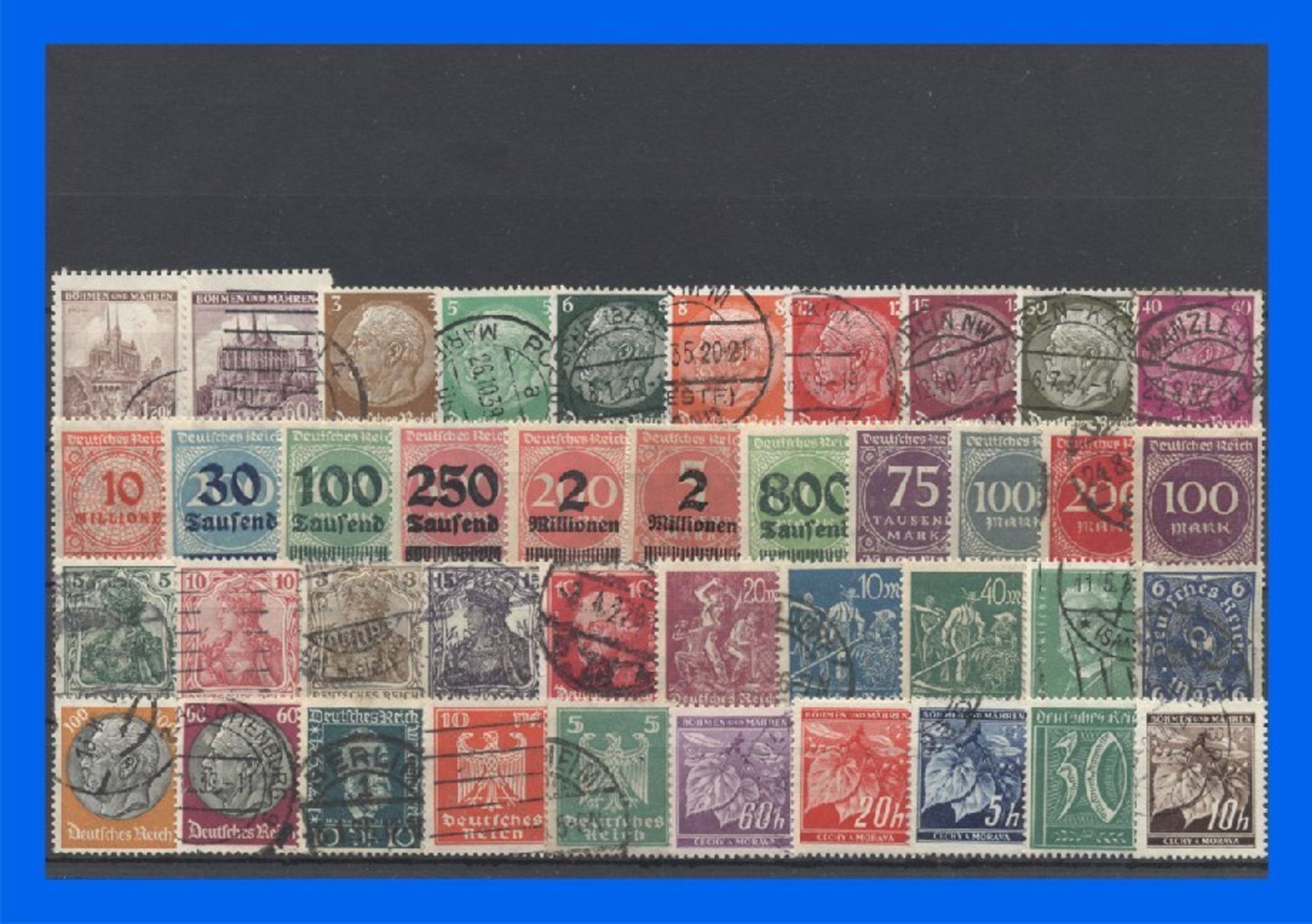 50 verschiedene Briefmarken Deutsches Reich: 3. Reich