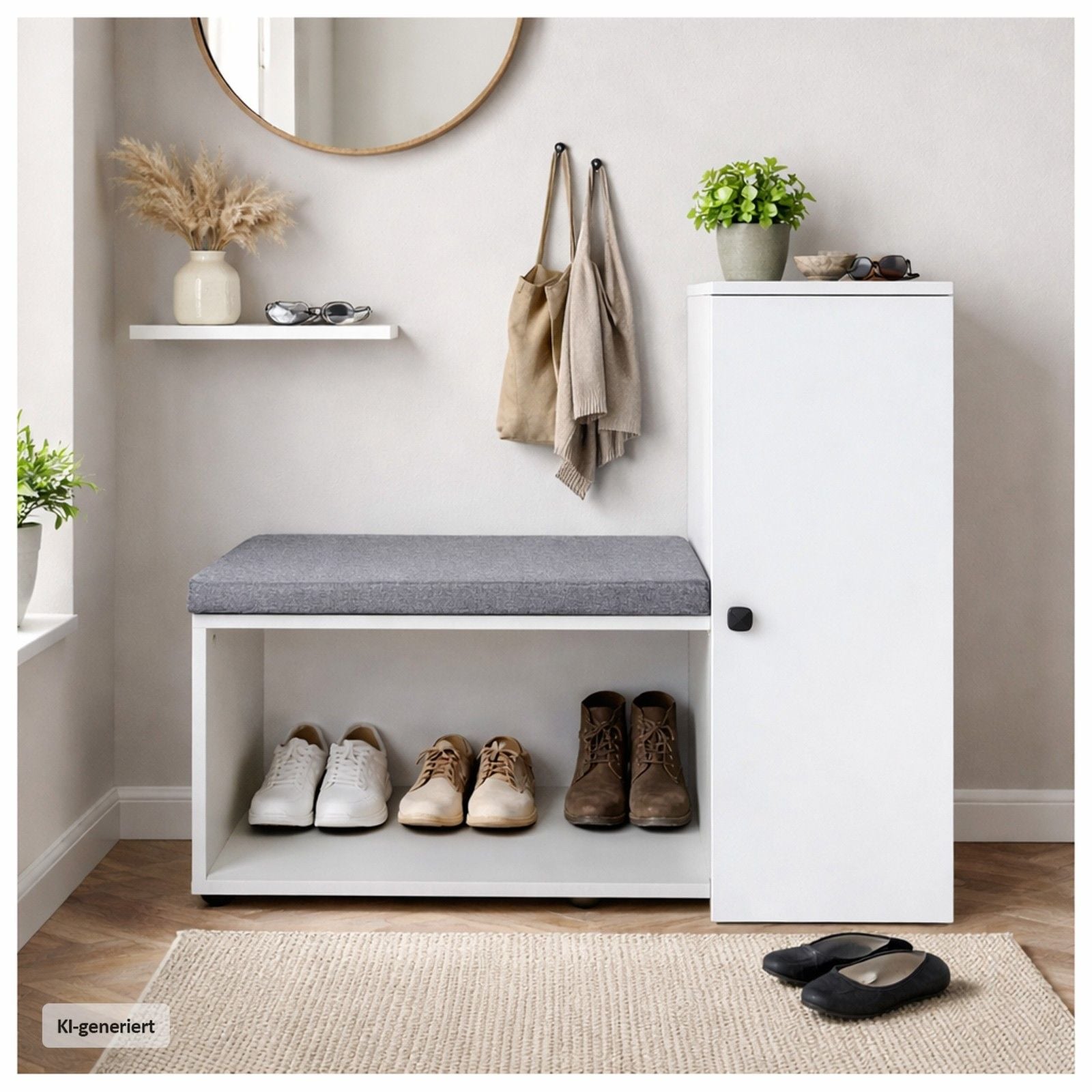 HTI-Living Schuhschrank mit Sitzbank Thekla Weiß Schuhschrank mit Sitzbank Thekla Weiß kaufen