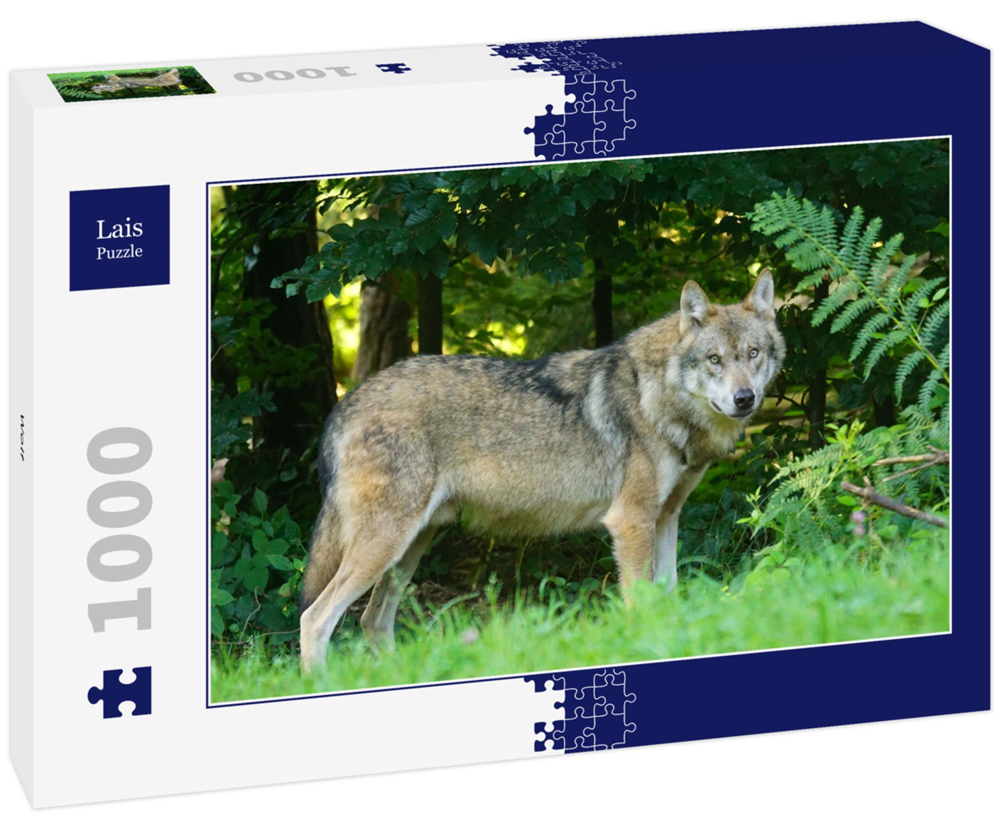 Lais Puzzle Loup Noir Blanc 1000 pièces