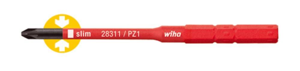 VBW VDE-Kreuzschlitz-Schraubendreher PZ/FL 1 X 80 Mm – Rot/Grau, Hergestellt In Deutschland, Für Elektrische Arbeiten