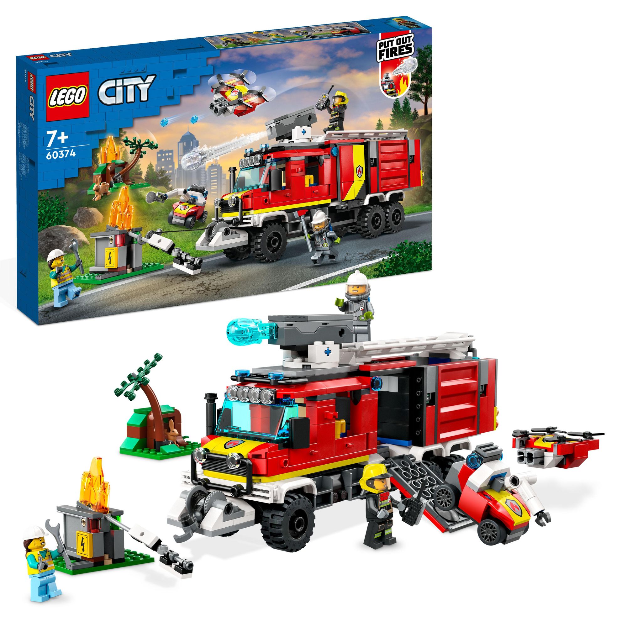 LEGO City 60374 Einsatzleitwagen der kaufen - Feuerwehrauto-Spielzeug\' Feuerwehr, Spielwaren