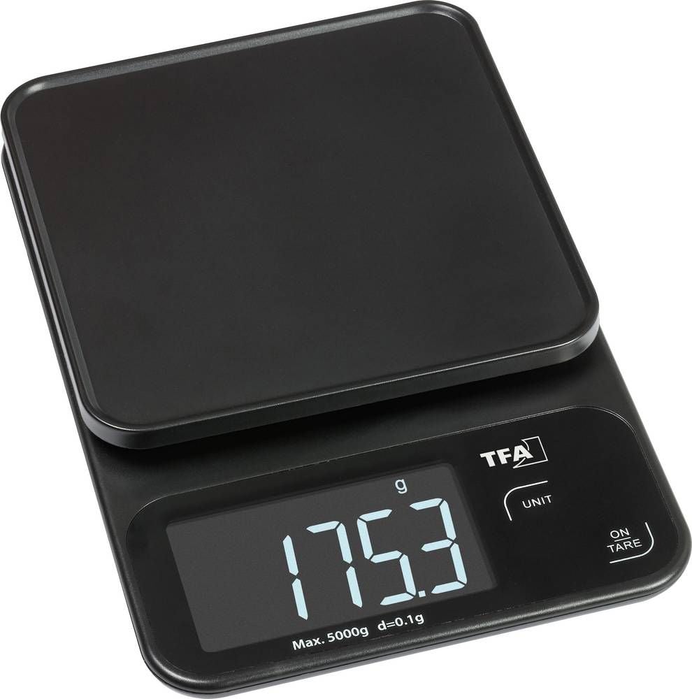 TFA Dostmann COOKIE Digitale Küchenwaage digital digital, mit Messschale Wägebereich (max.)=5000 g Schwarz 130 x 195 x 29 kaufen