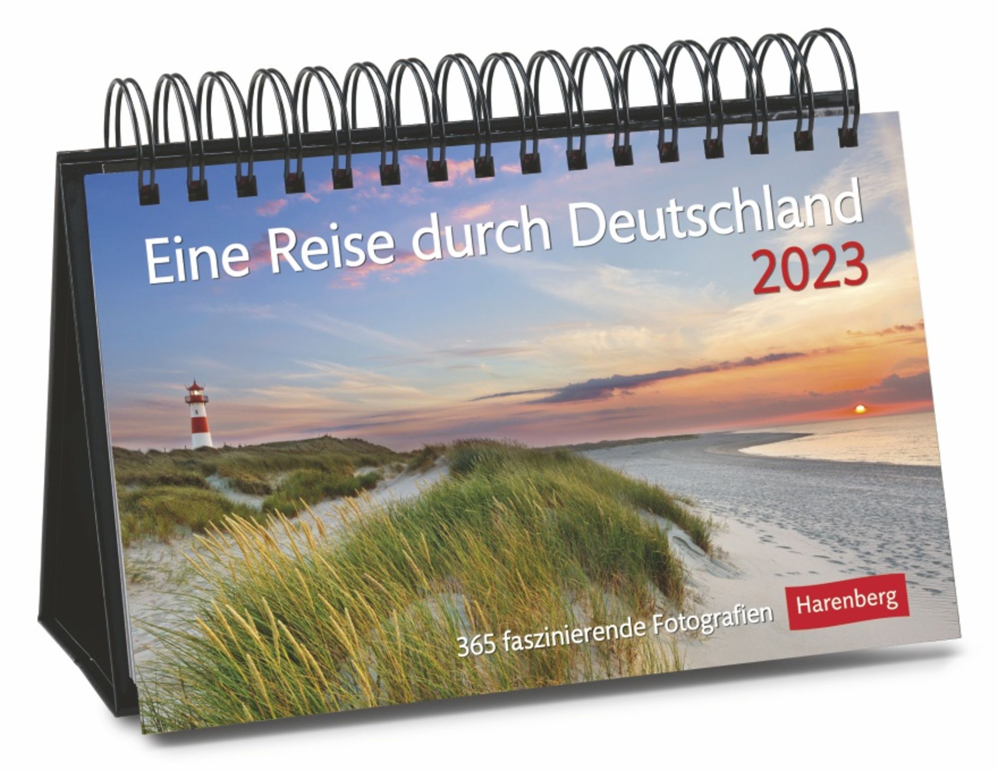 23 x 17 cm Tischkalender mit hochwertigen Farbfotografien Tagesabreißkalender zum Aufstellen in Geschenkbox Eine Reise durch Deutschland Premiumkalender 2022 