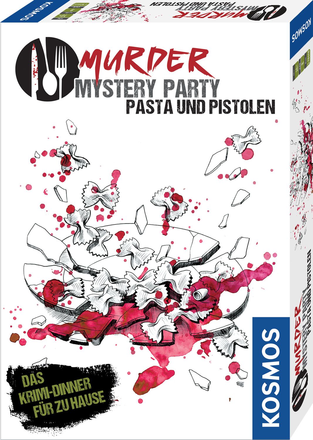 krimi dinner spiel kaufen KOSMOS - Murder Mystery Party - Pasta & Pistolen - Das Krimi-Dinner für