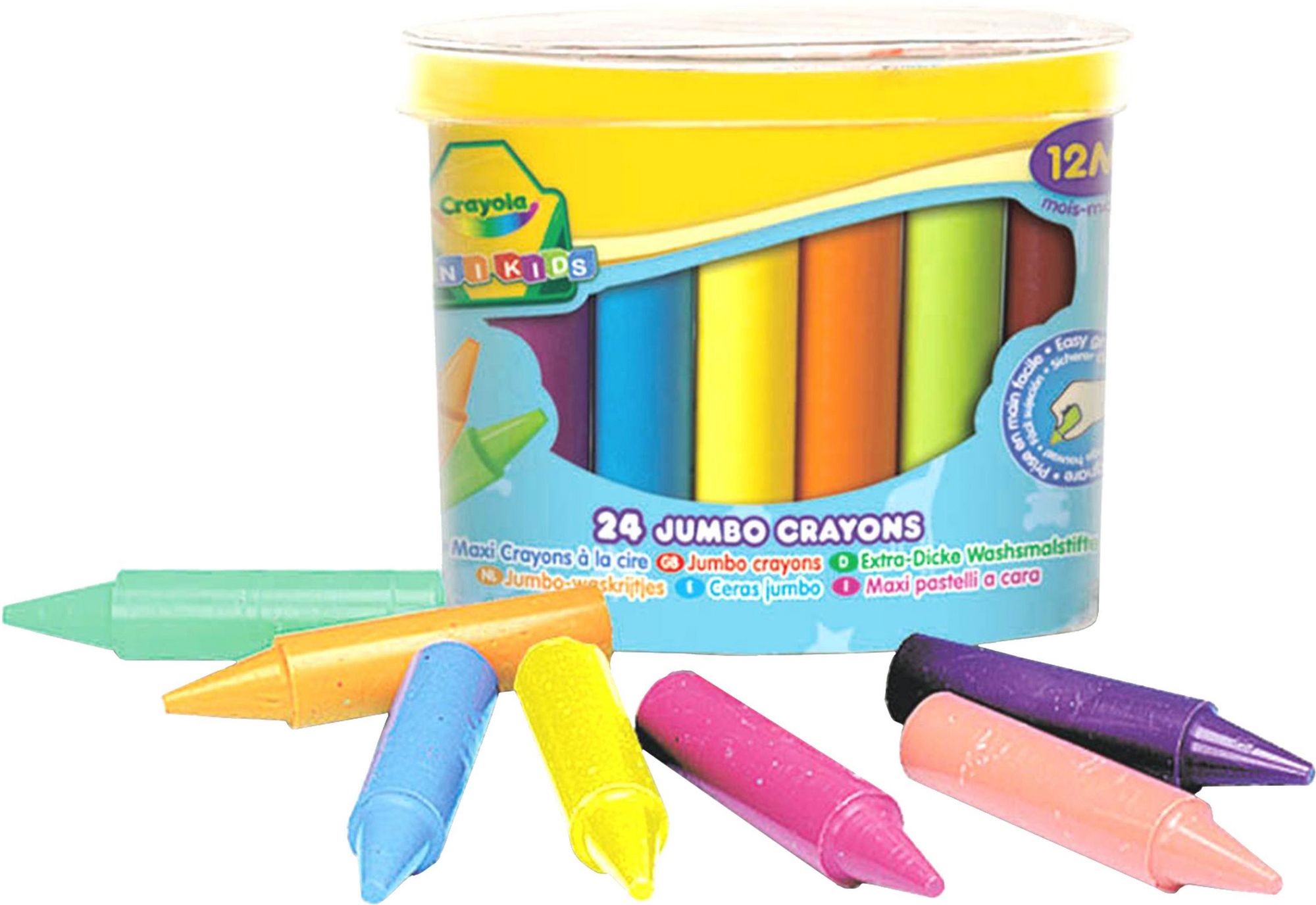 12 Jumbo Wachsmalstifte Für Kinder – Extra Dick Für Kleine Hände, Perfekt Als Partytüten-Füllung