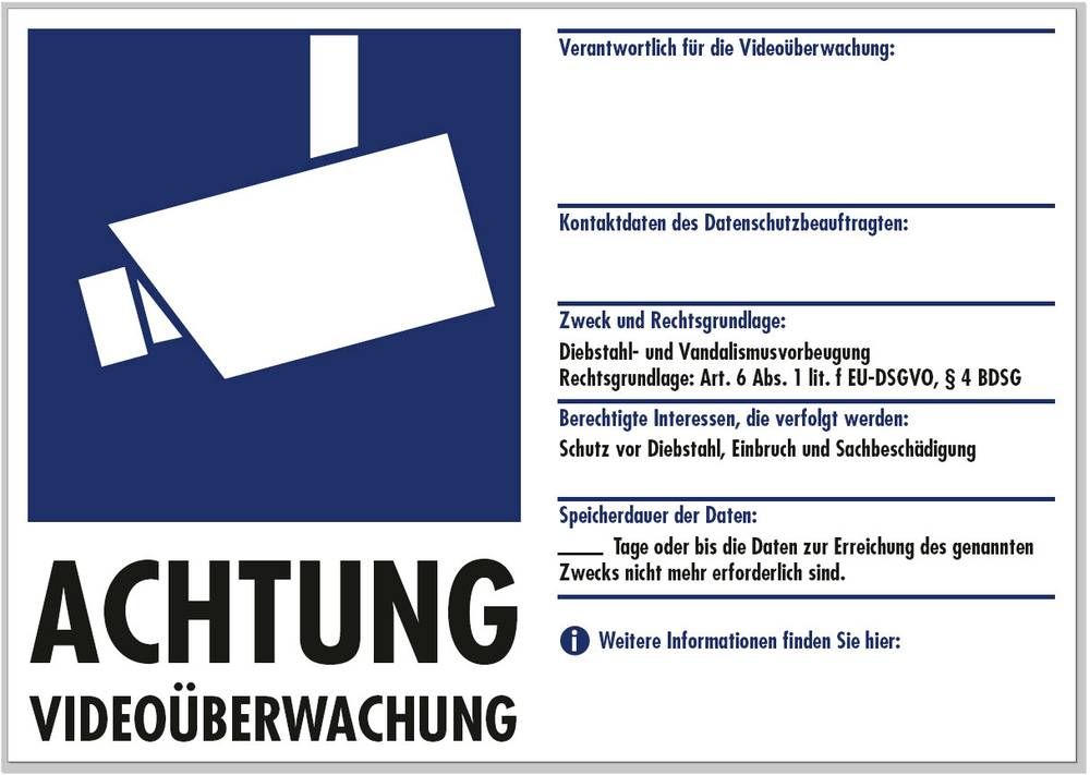 SecureHome Systems Aufkleber-Set – 8 Stück, Alarmanlage & Videoüberwachung, Wetterfest