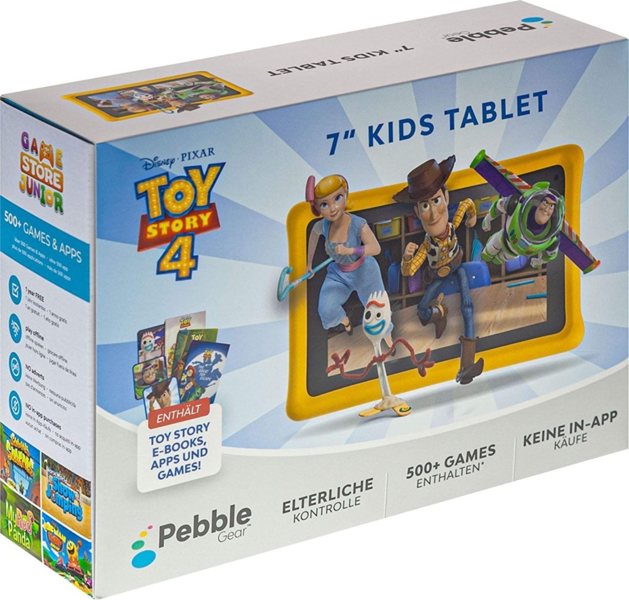 Pebble Gear 7” tablette enfant – Disney Toy Story 4 Tablette (Toy Story 4),  boîtier Pare-Chocs conçu pour Enfants, contrôle