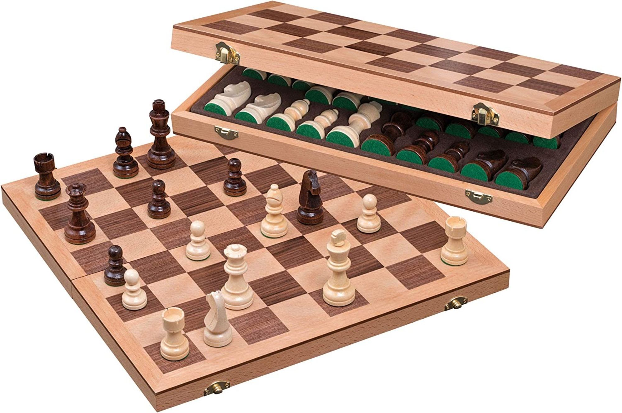 24cm Schach Holz Holz Schachbrett Massivholz Stücke Falt schachbrett  High-End-Puzzle Schachspiel Jogo de Damas de Madeira - AliExpress