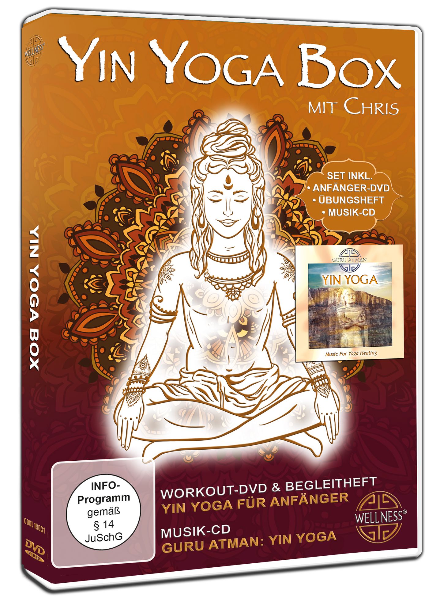 Yin Yoga Box - Set inklusive Anfänger-DVD, Übungsheft und Musik-CD' von  'Clitora Eastwood' - 'DVD
