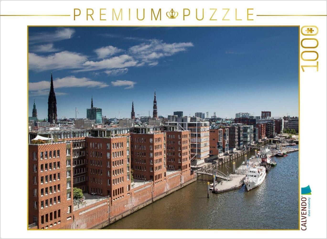 CALVENDO Puzzle Elbphilharmonie Regenbogen – 1000 Teile, 64x48 Cm, Premium-Qualität Aus Europa