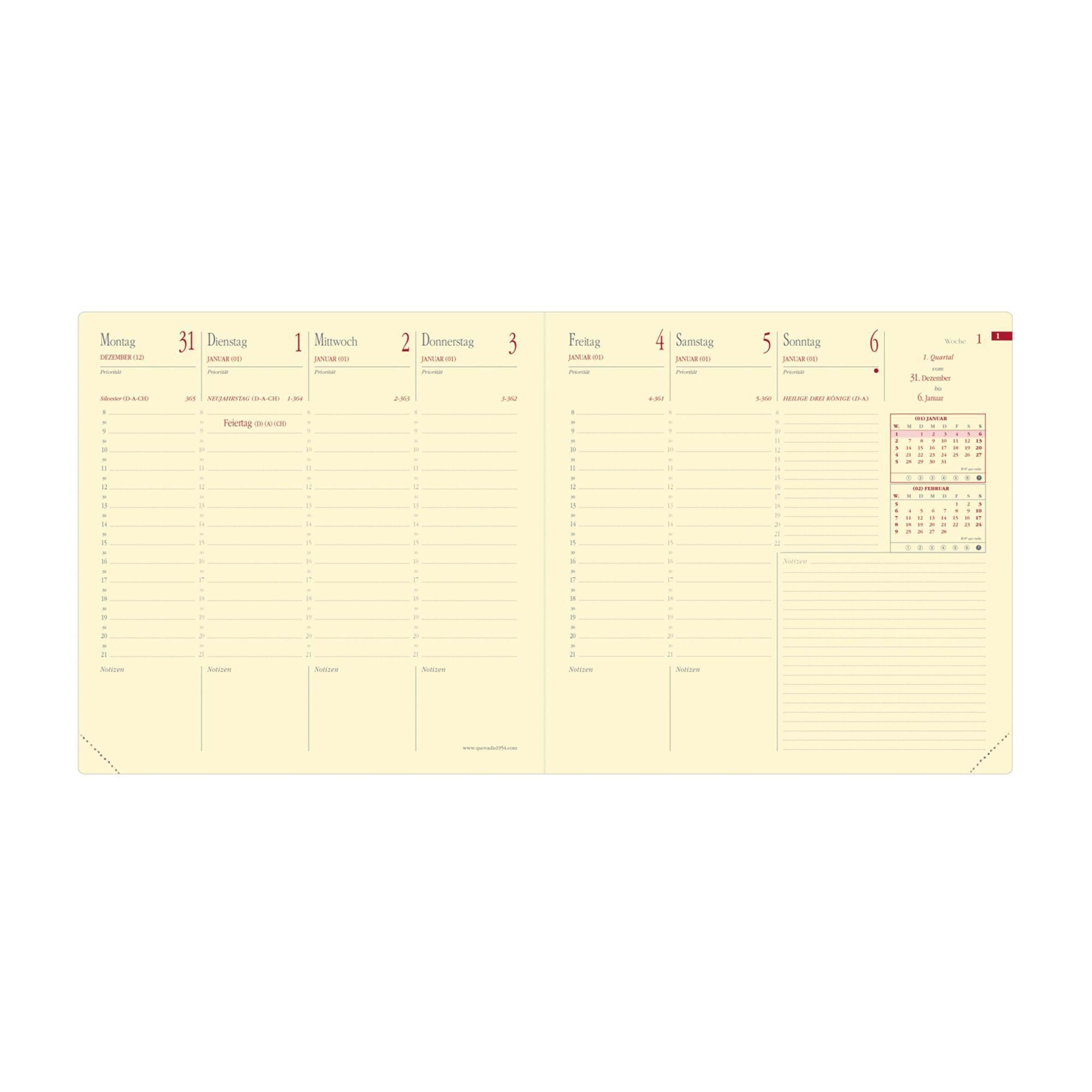 'Kalendereinlage Executif Prestige 2024' 'Kalender'