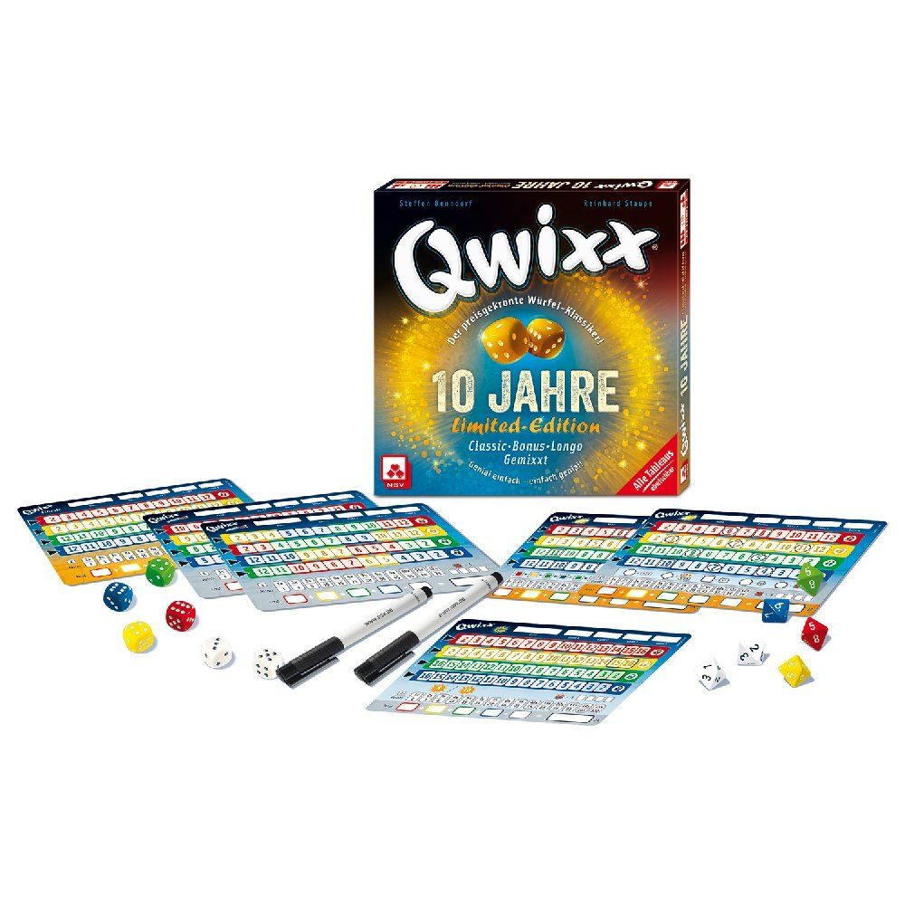 Qwixx Würfelspiel - Super Einfaches Partyspiel Für 2-5 Spieler Ab 8 Jahren