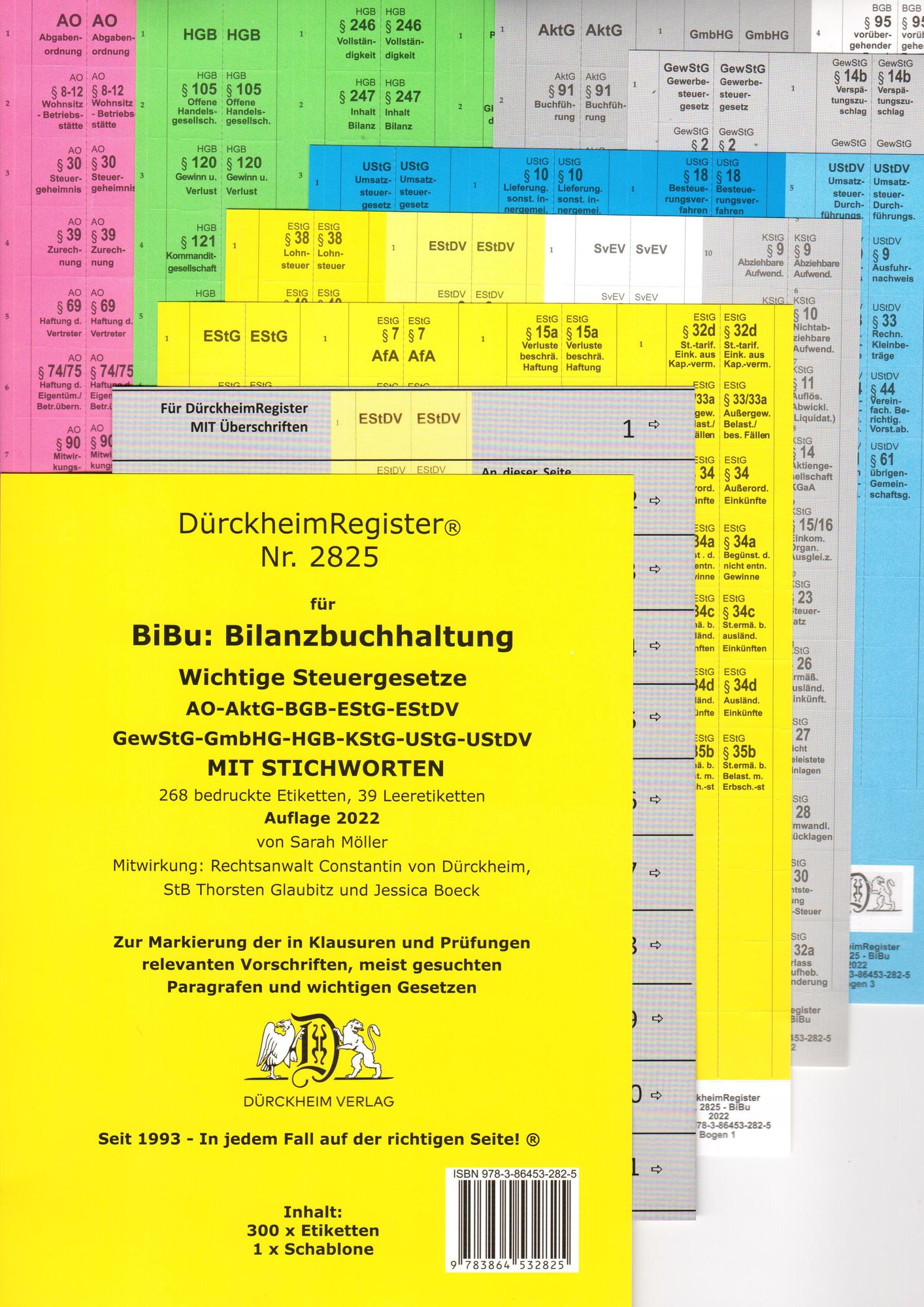 "DürckheimRegister® 2825-BiBu- BilanzSteuerrecht - Wichtige Gesetze MIT ...