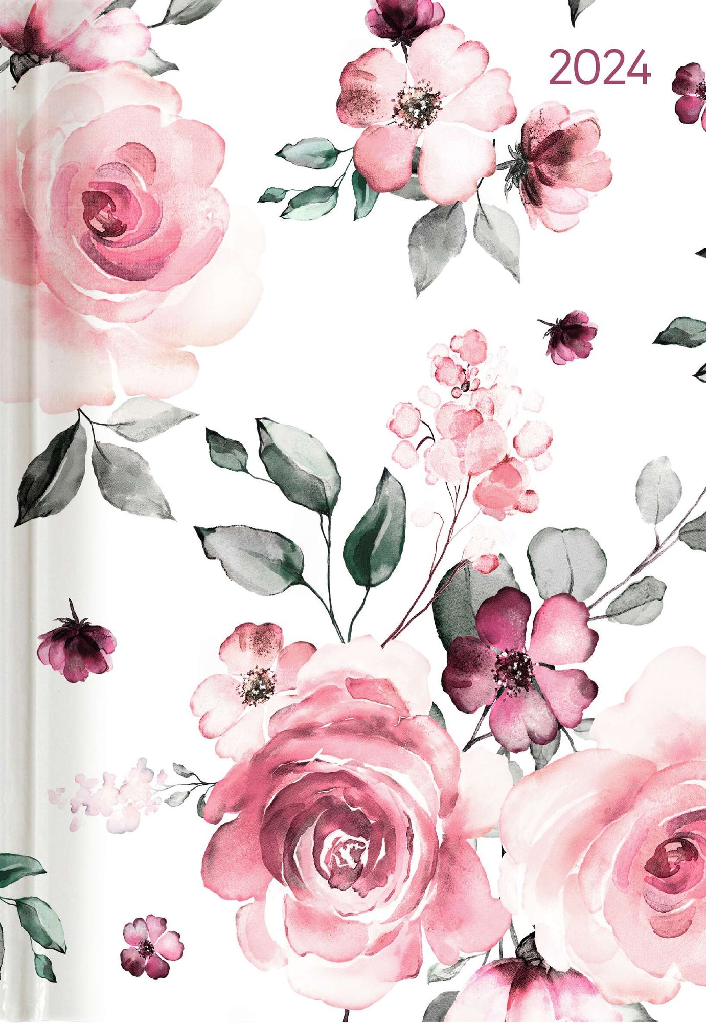 Buchkalender Style Roses 2024 - Büro-Kalender A5 - Cheftimer - 1