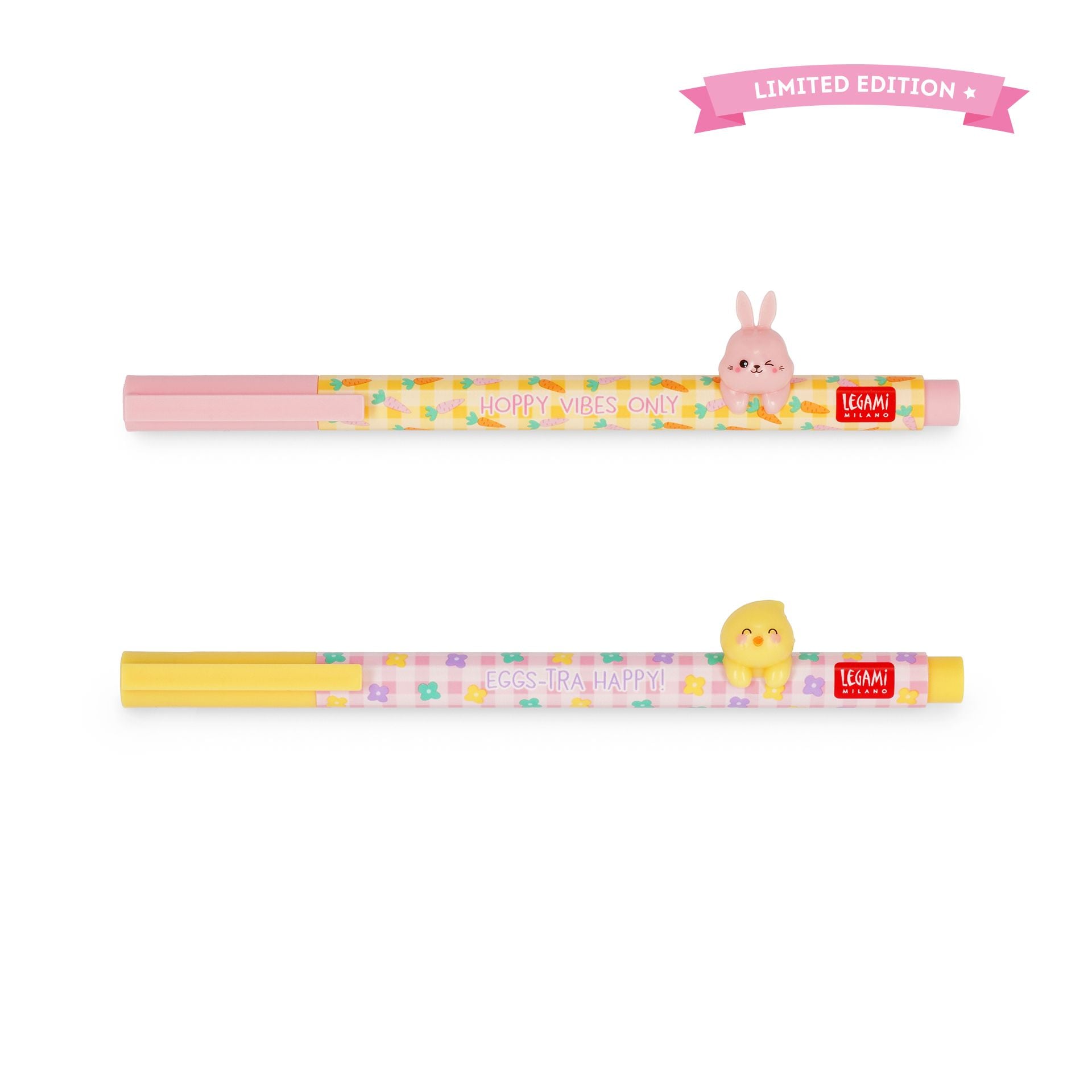 Produktbild von Legami Limited Edition Oster-Set 'Hoppy Easter' – Gelschreiber, Nachfüllbar, Wasserfest, Made In Italy, OVP
