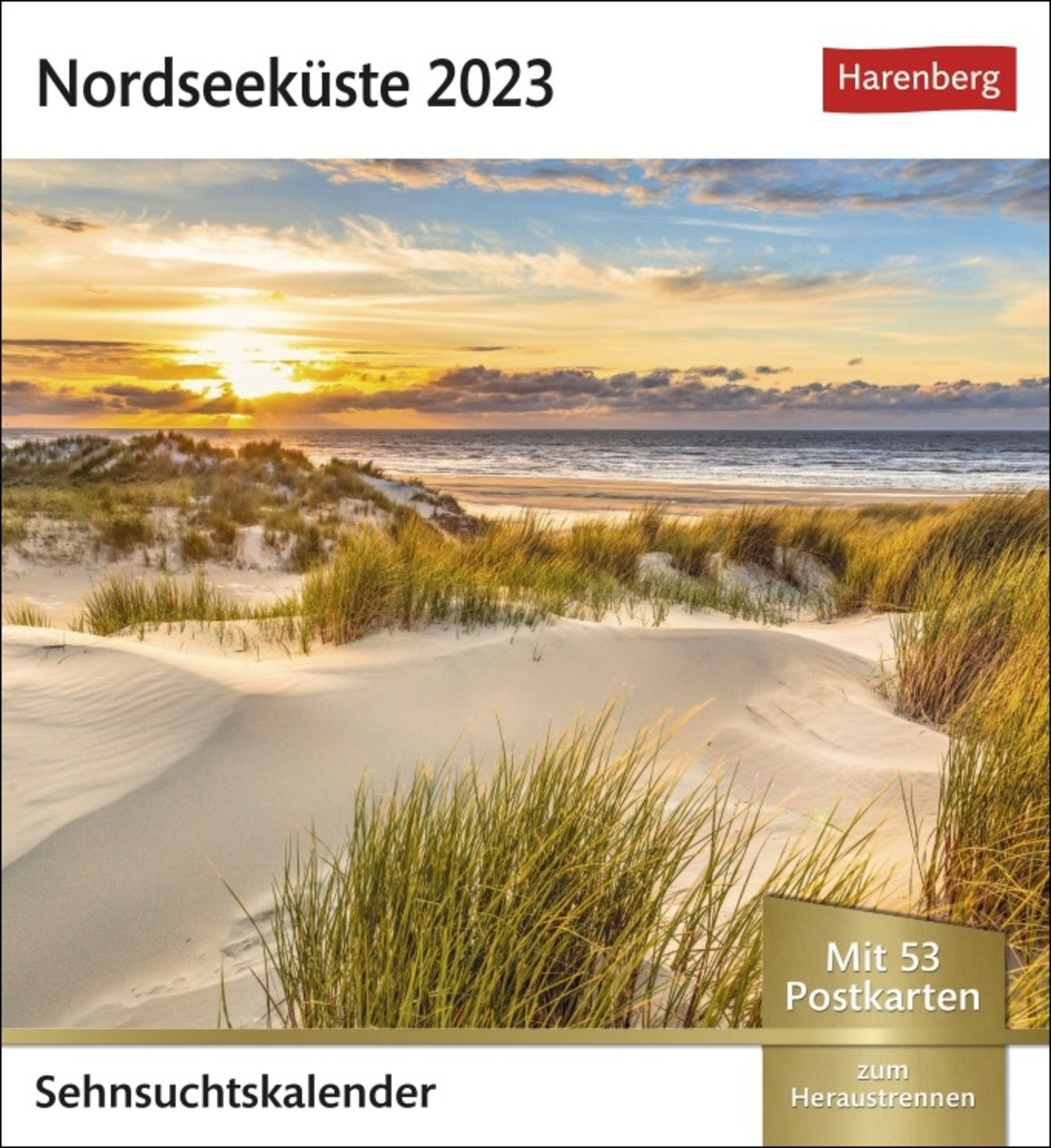 Nordseeküste Sehnsuchtskalender 2023. Reise-Kalender mit 12 