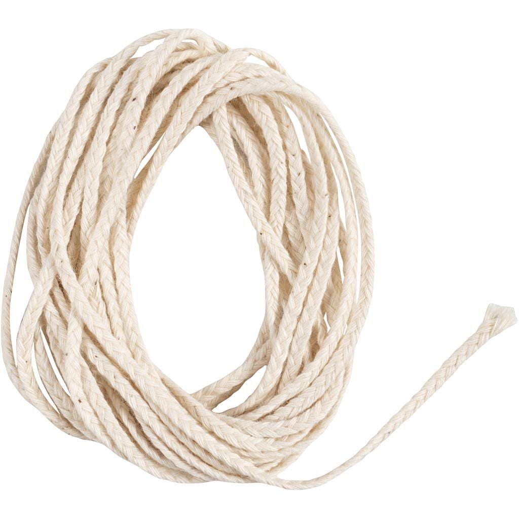 Creativ Company Docht, geeignet für getauchte Kerzen, Durchmesser 1522mm und geformte Kerzen (Durchmesser 4060mm), 3m/1Packung, 100 g kaufen