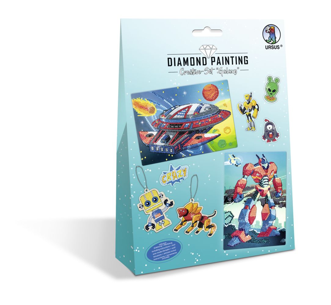 Ursus Diamond Painting Garden - 2 Feuilles Stickers Diamants Étincelants