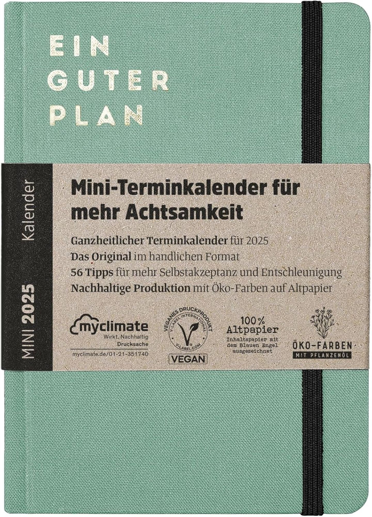 Ein guter Plan Mini 2025 seegrün Buchkalender & Taschenkalender Thalia