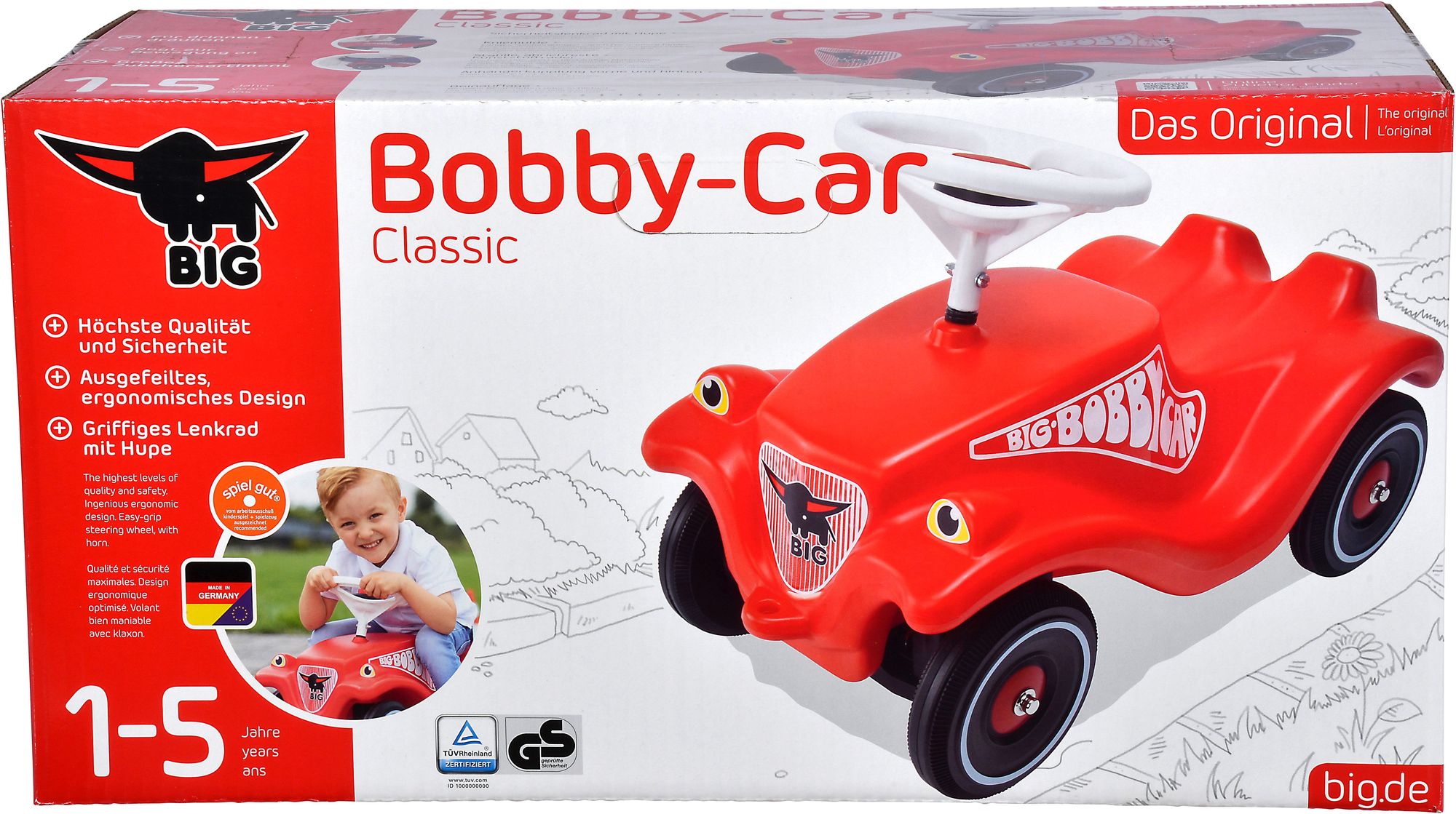 BIG-Bobby-Car Neo Trailer Rot Rutschauto
