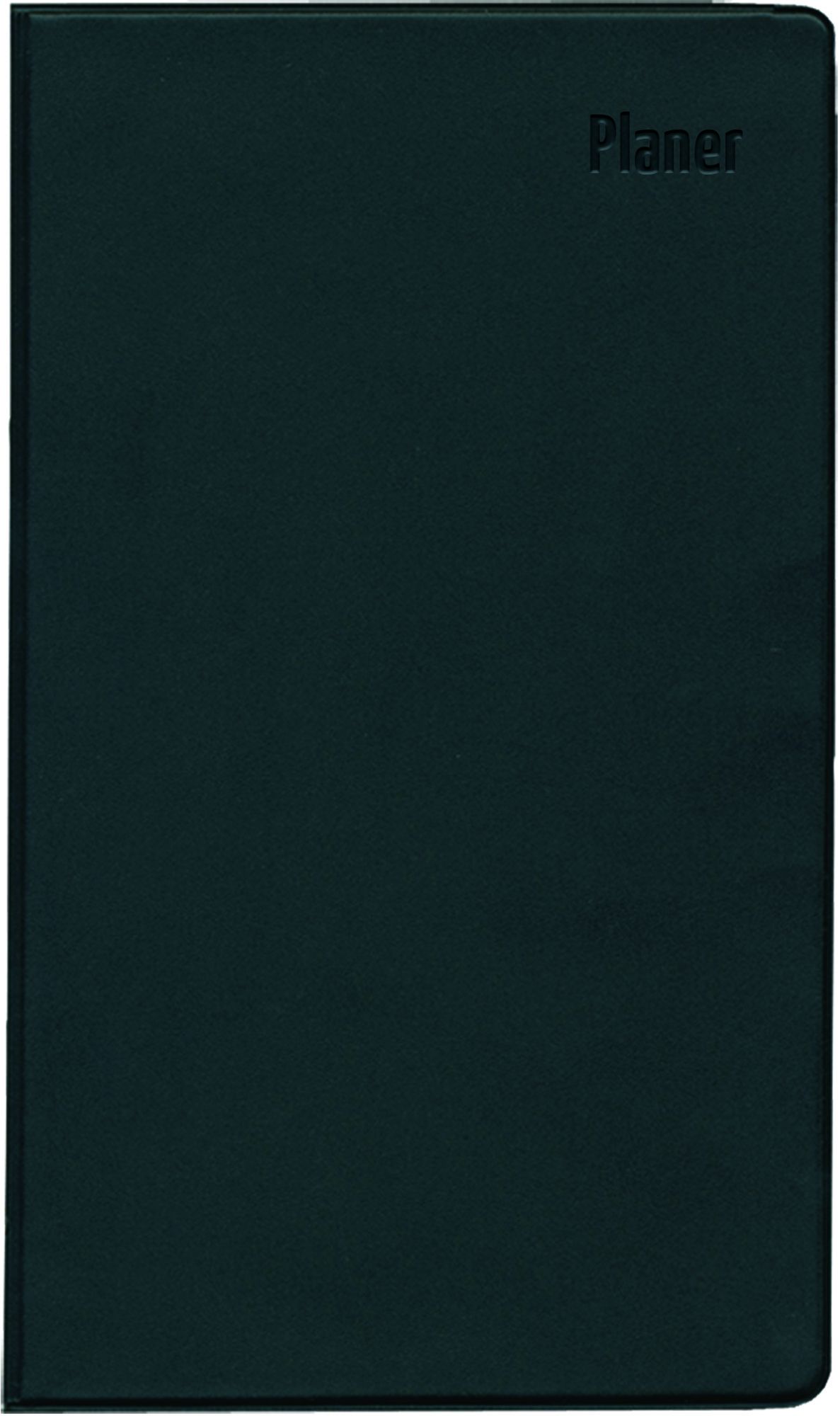 Buchkalender schwarz 2025 - Bürokalender 14,5x21 cm - 1 Tag