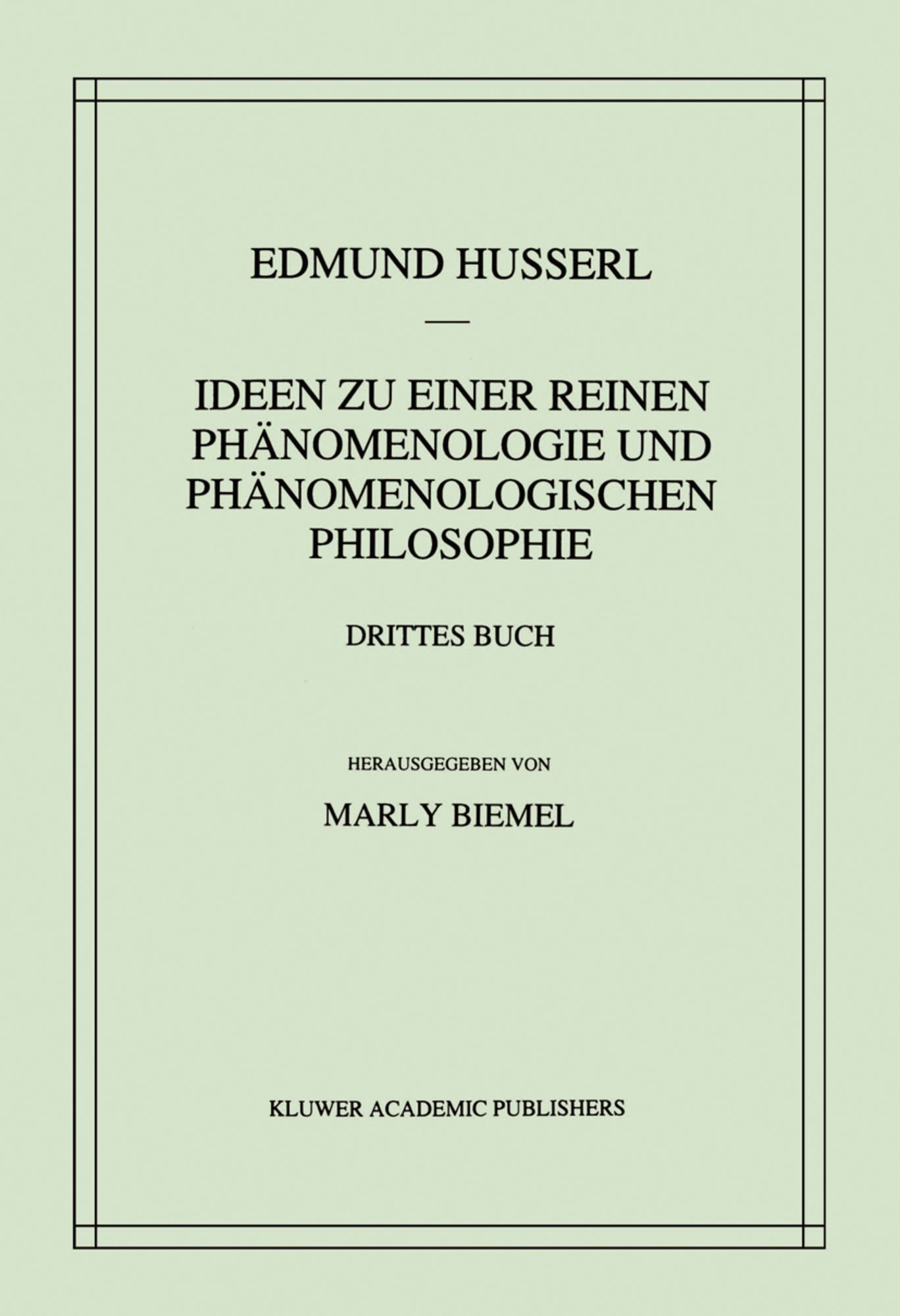 Ideen zu einer reinen Phänomenologie und phänomenologischen