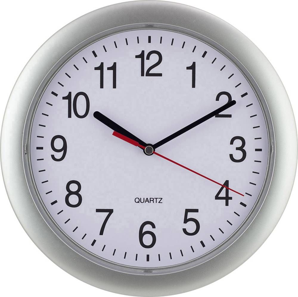 Quarzwanduhr 30 Cm Schwarz – DCF77 Funkgesteuert, Bahnhofsuhr-Design Mit Weißem Zifferblatt