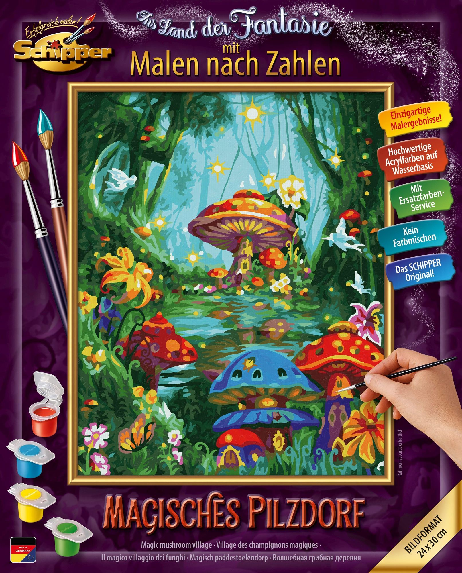 Schipper 609240867 - Malen nach Zahlen, Magisches Pilzdorf, 24 x 30 cm'  kaufen - Spielwaren