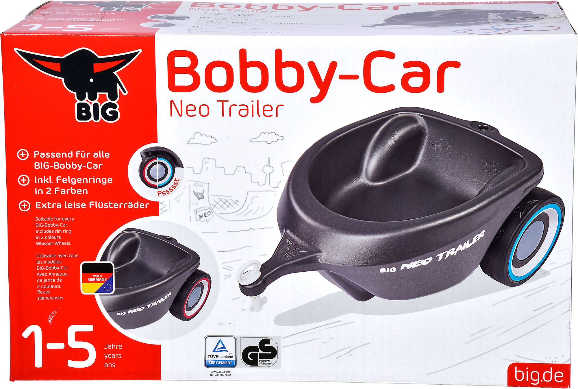 BIG Bobby-Car Trailer Fulda, schwarz' kaufen - Spielwaren