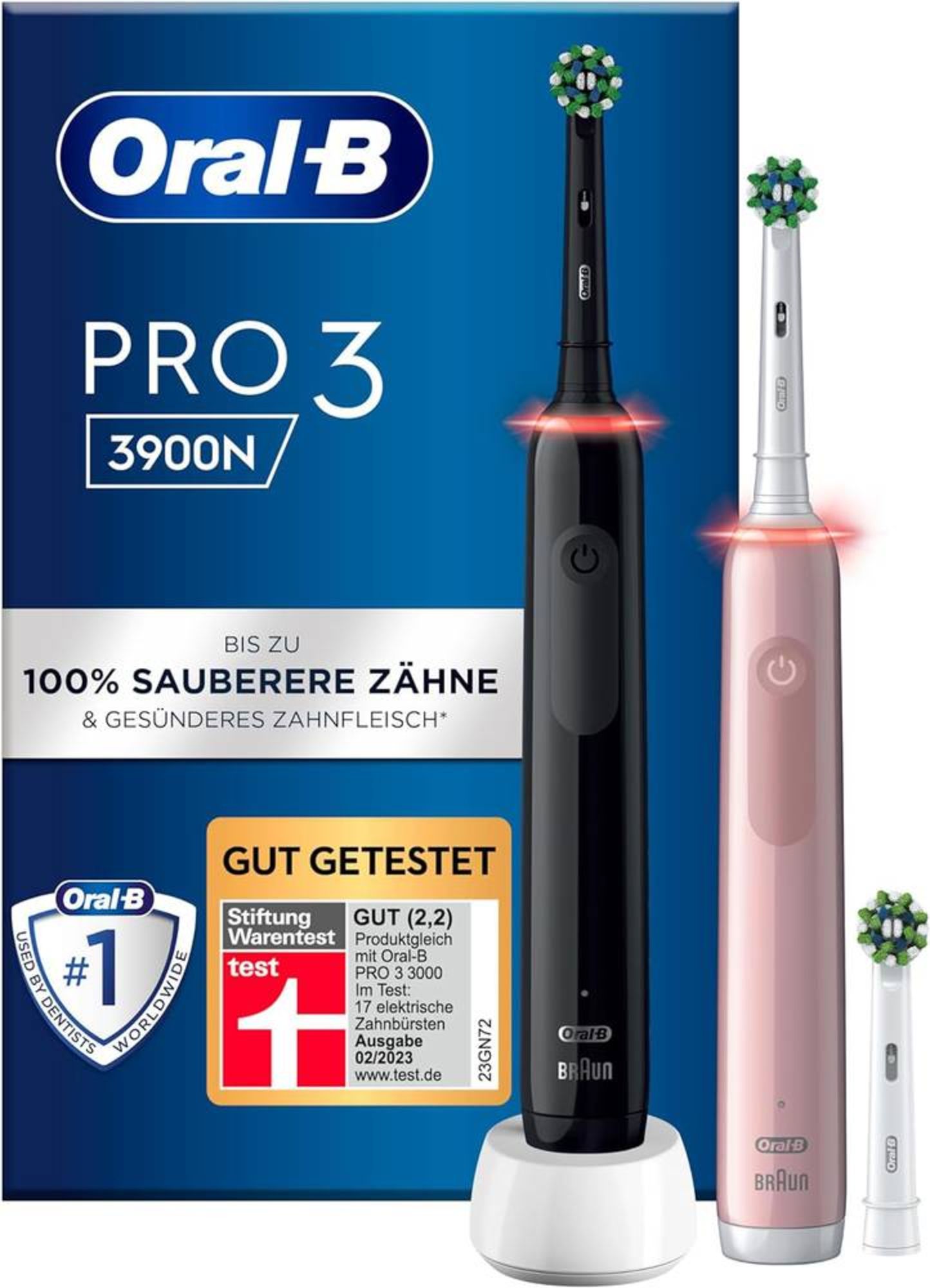 612626 Elektrische Zahnbürste Oral-B Schwarz, Schallzahnbürste 3900 bestellen online Rose Pro3