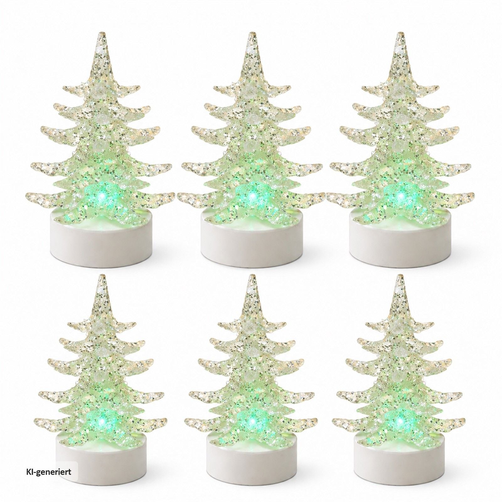 HTI-Living Funkelnder Weihnachtsbaum 6er Set klein mit toller Beleuchtung kaufen