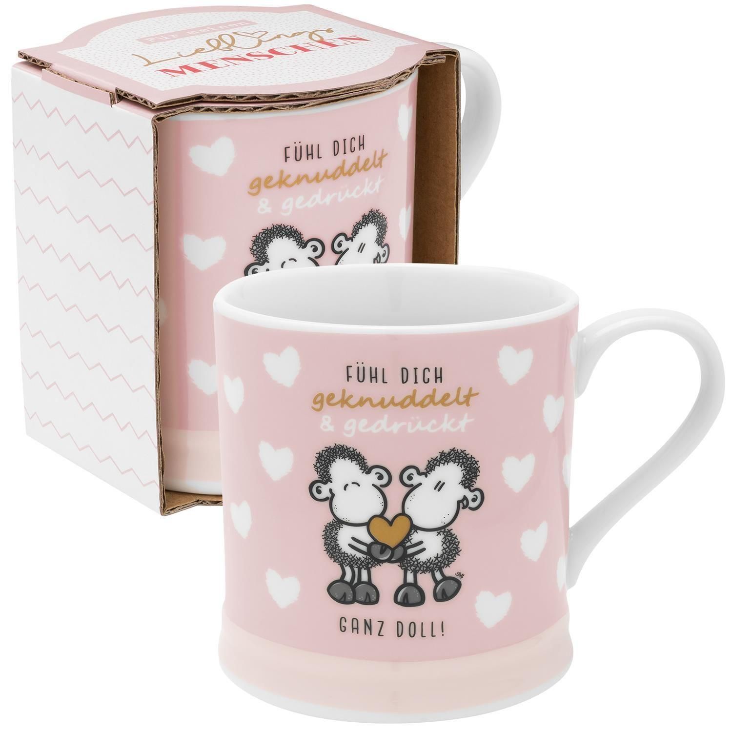 Sheepworld Tasse Motiv "Fühl dich geknuddelt und gedrückt. Ganz doll
