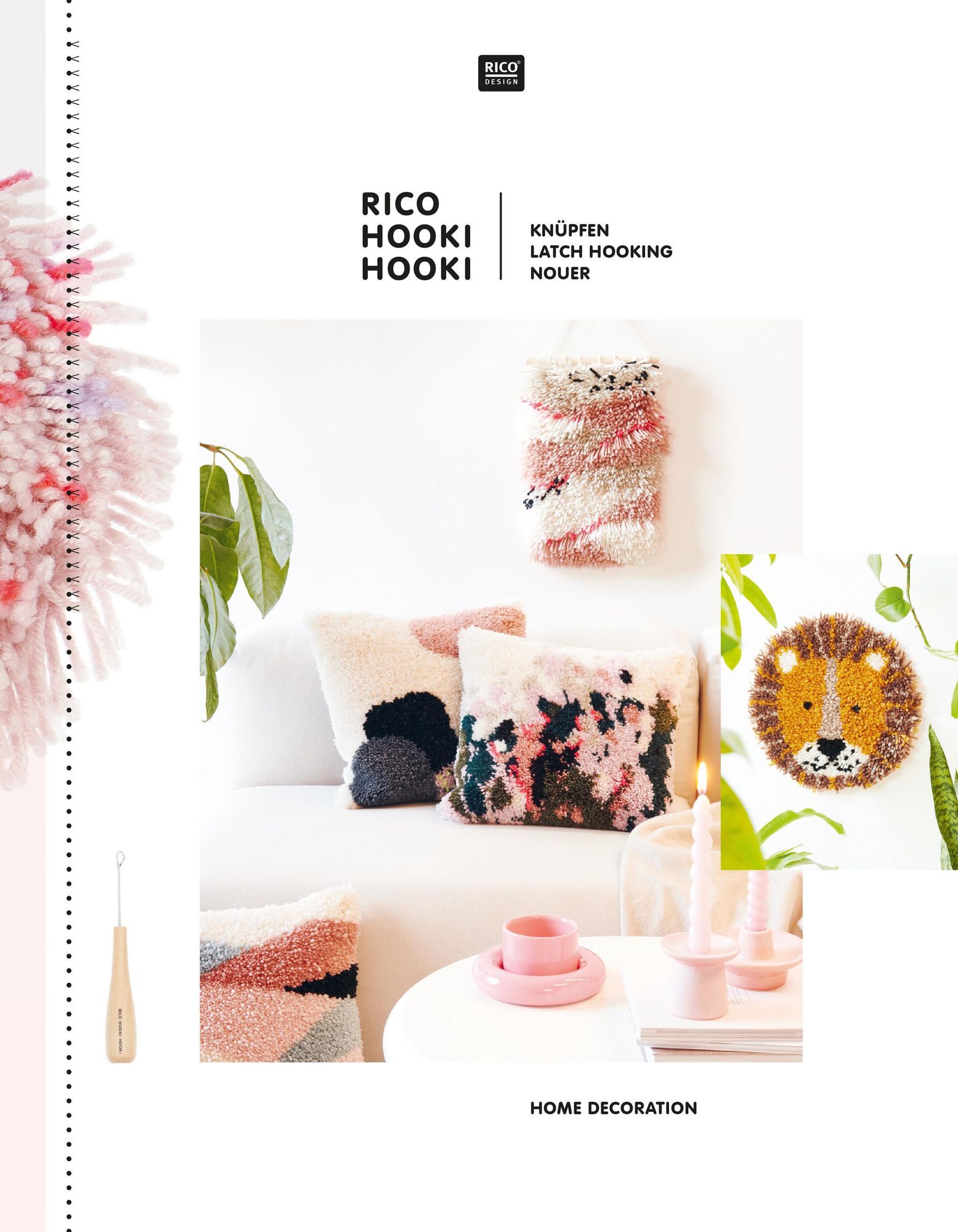 Rico Design Hooki Hooki Knüpfset Löwe - DIY Wandbehang Mit Tiergesicht