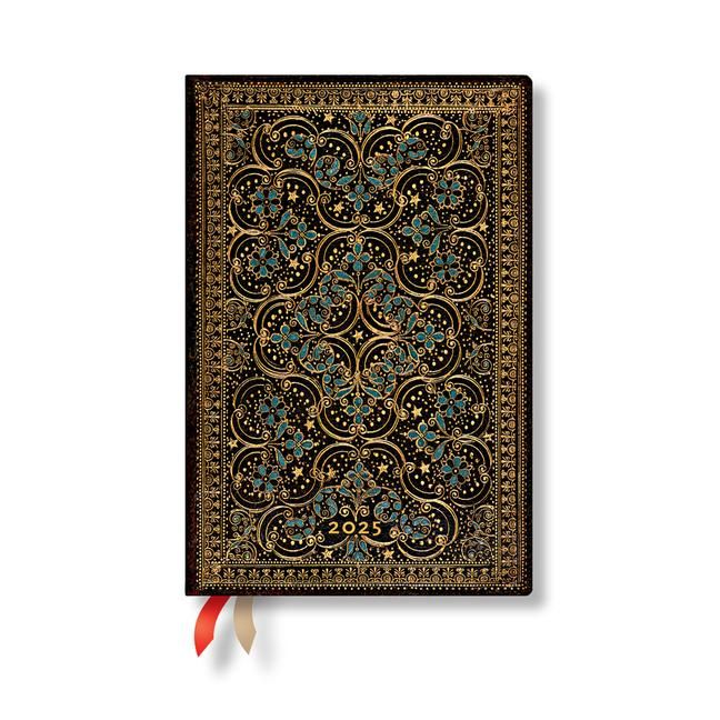 'Paperblanks 2025 Weekly Planner Restoration the Queen Binding 12-Month Mini Horizontal Elastic 