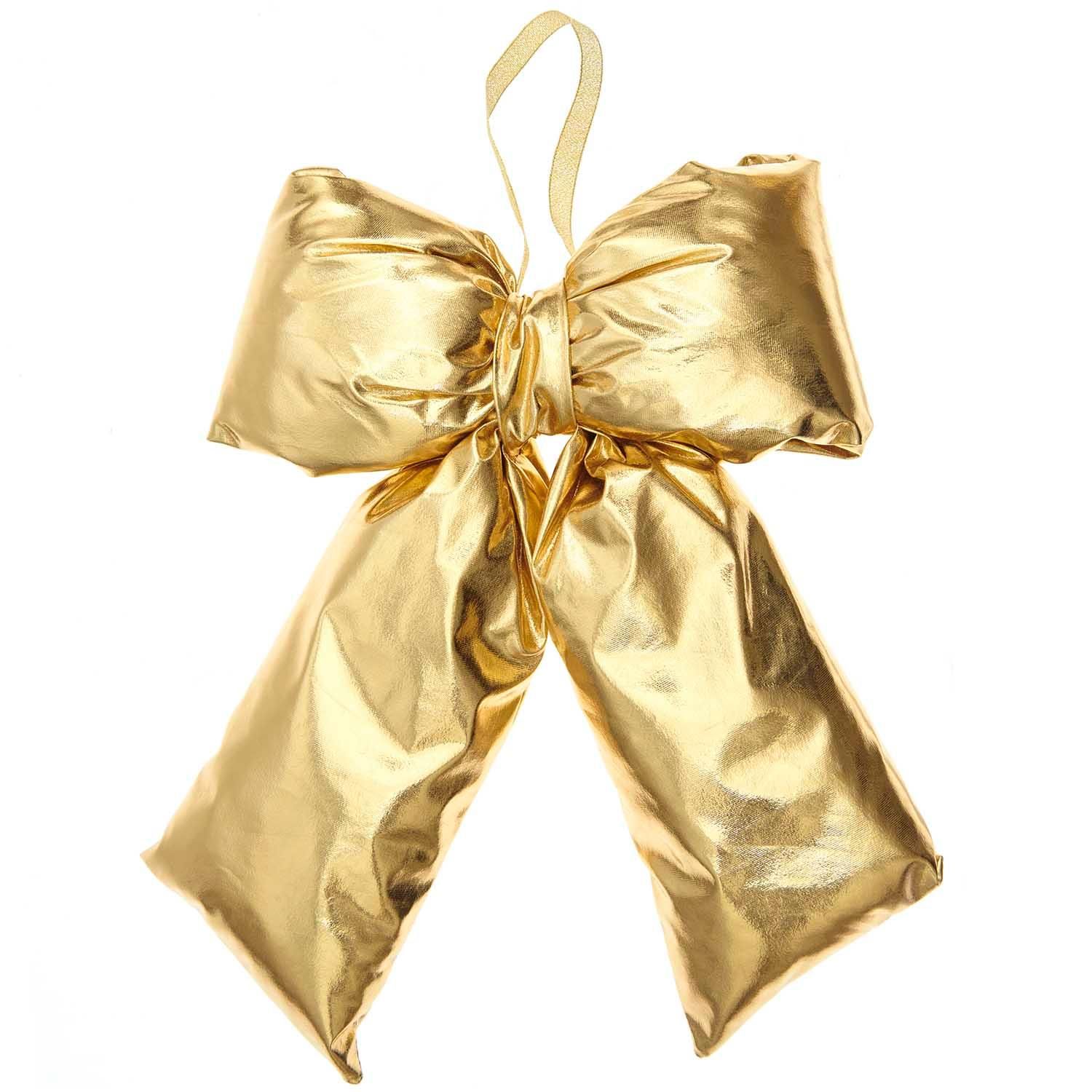 Weihnachtsschleife zum Hängen, gold, 36x25x6cm kaufen