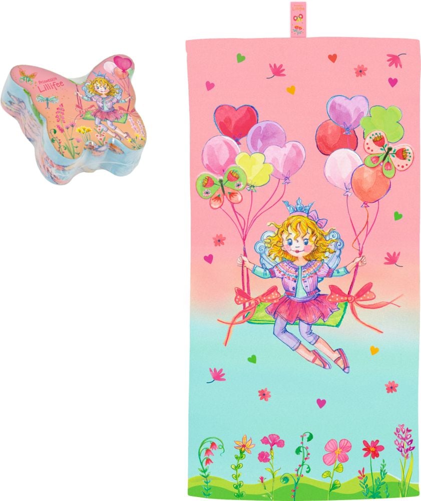 Prinzessin Lillifee Spannbetttuch 100 X 200 Cm – Aus 100% Baumwolle, Rosa Mit Blumenmuster, Waschbar Bei 60°