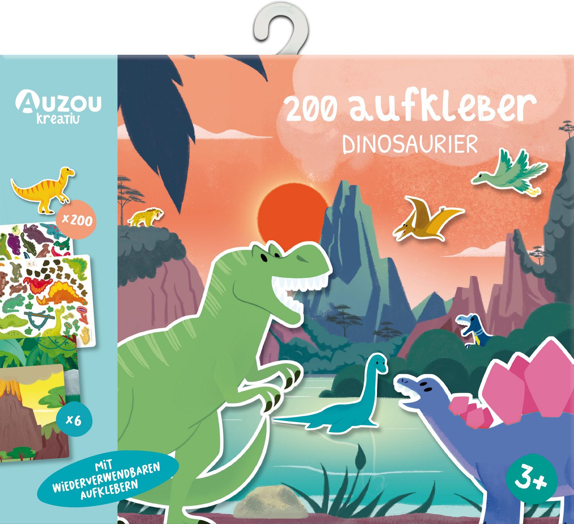 200 Aufkleber Dinosaurier – Wiederverwendbare Sticker Für Kinder