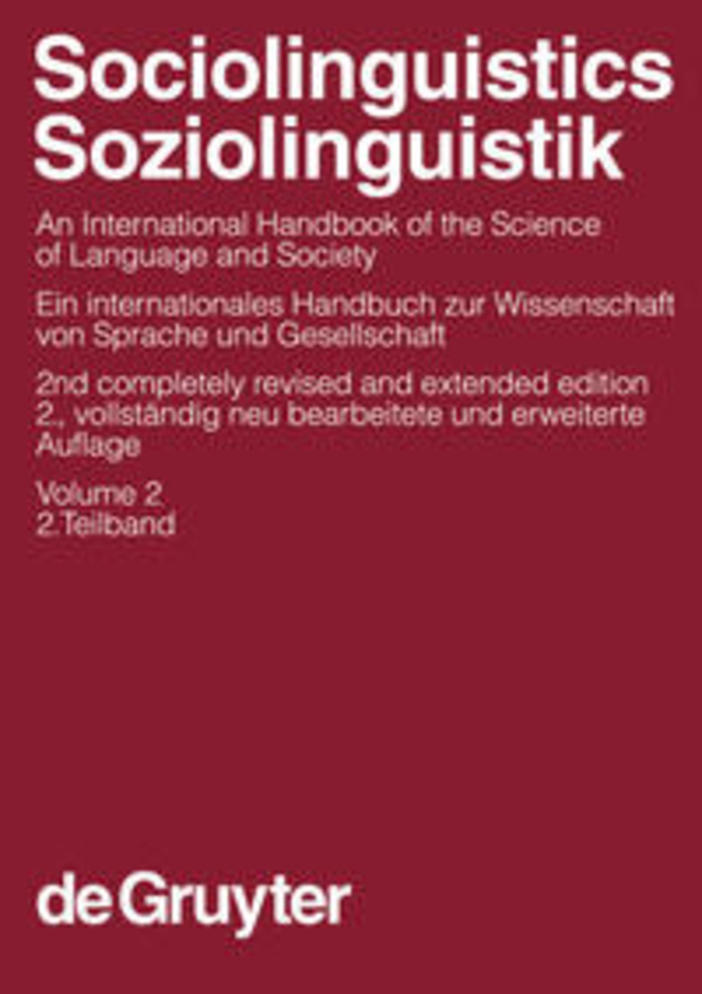 'Sociolinguistics / Soziolinguistik / Sociolinguistics ...