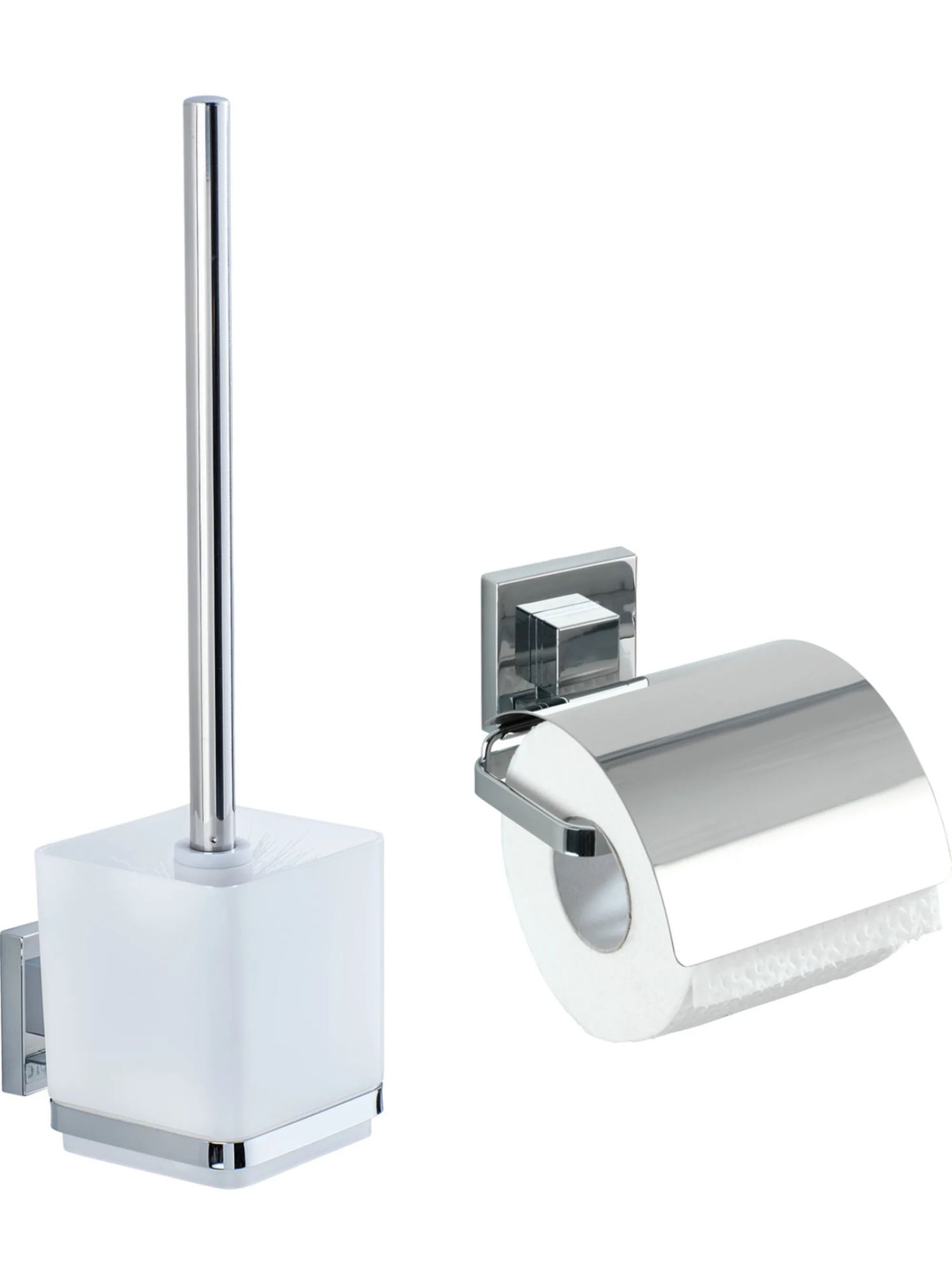 VacuumLoc® WC-Set Quadro 2-teilig Edelstahl, rostfrei WC-Garnitur Toilettenpapierhalter, online und bestellen