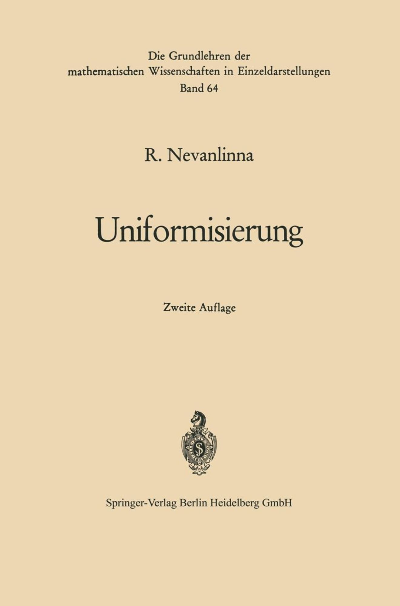 Uniformisierung' von 'Rolf Nevanlinna' - eBook