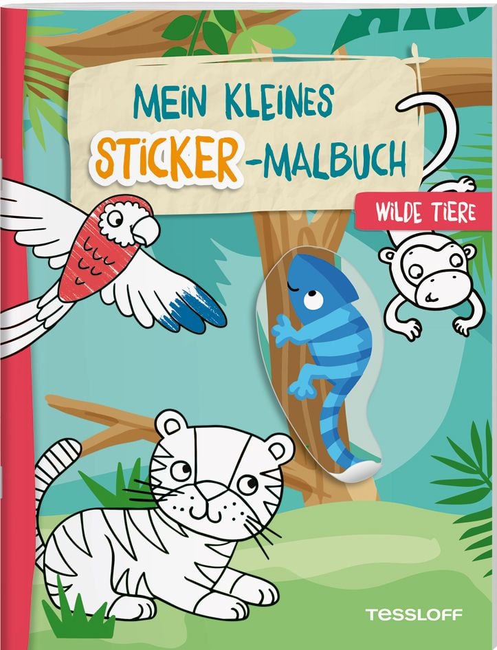 Kalysky Tier Stickerbuch - 400+ Sticker Mit 20 Szenen Für Kinder 2-8 Jahre