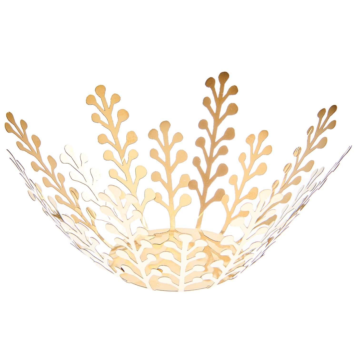 Metall-Teelichthalter Farnbltter gold fr Teelicht bis ? 4,2cm kaufen