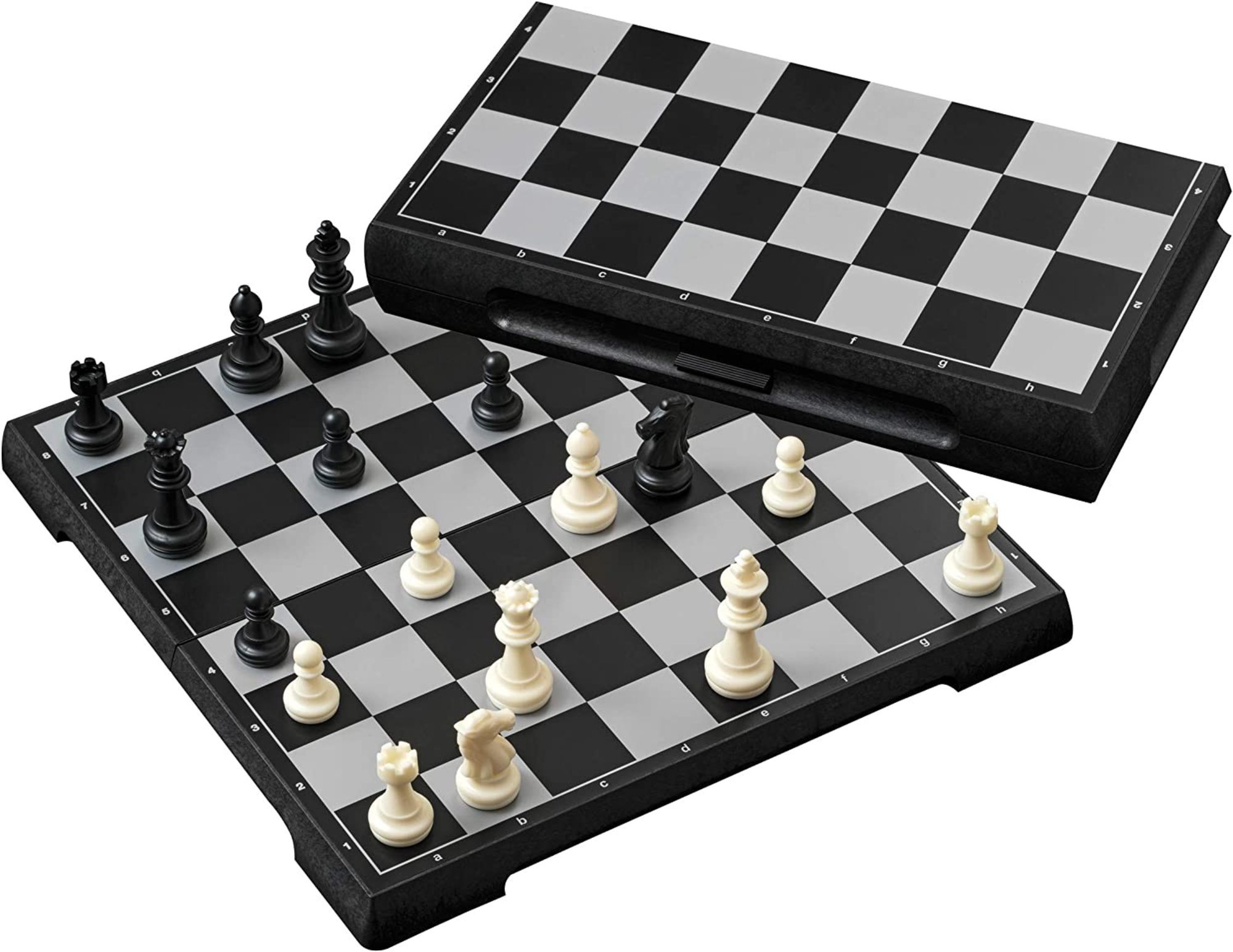 Schach/Dame Spiel 2in1, magnetisch,Kassette mit Filz Polster